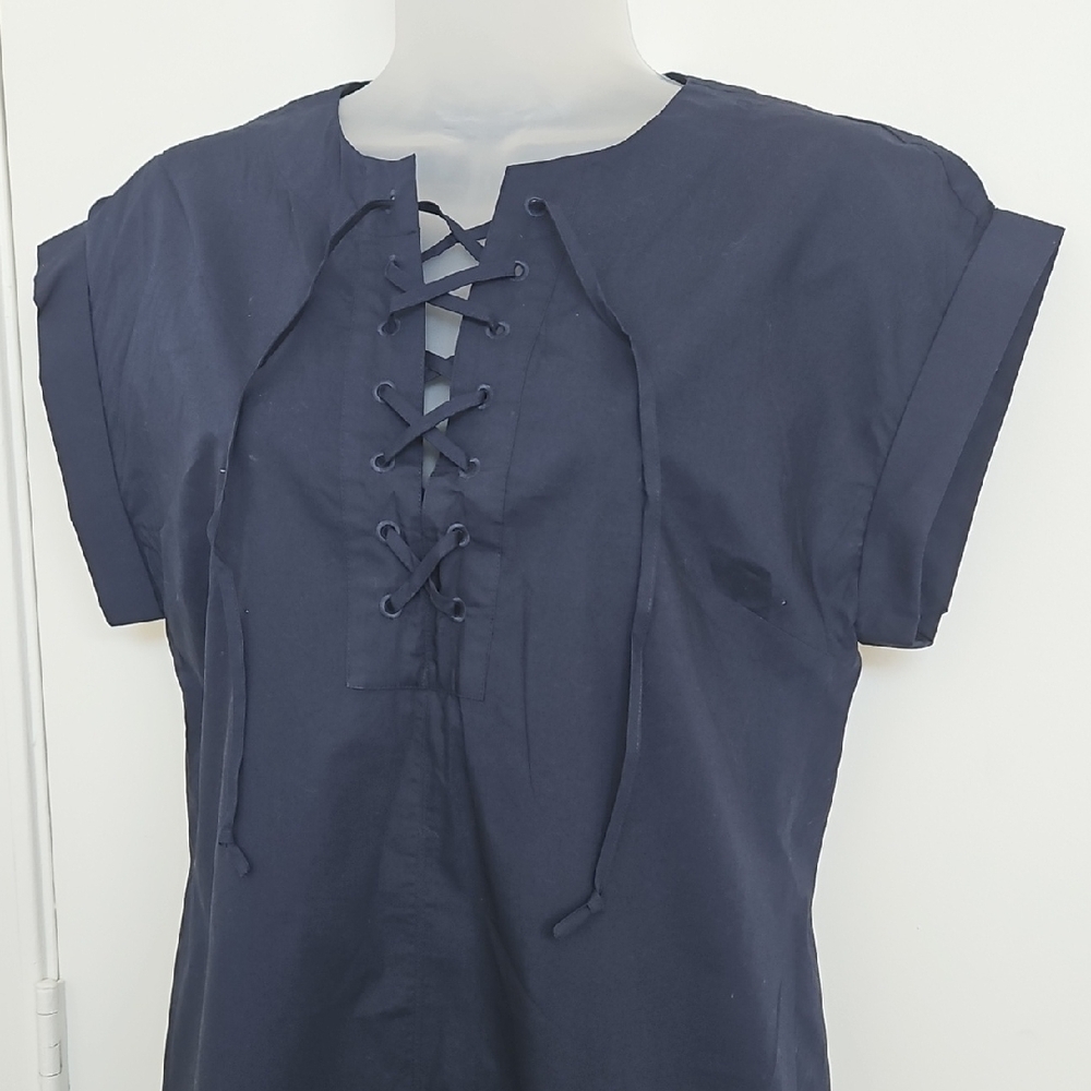 NWT J. Crew Blue Sheath Midi Dress (Belt Not Included)